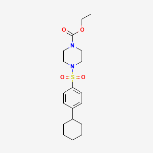 molecular formula C19H28N2O4S B2899180 ETHYL 4-(4-CYCLOHEXYLBENZENESULFONYL)PIPERAZINE-1-CARBOXYLATE CAS No. 681837-76-3