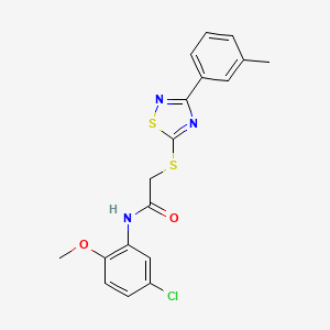 N-(5-chloro-2-methoxyphenyl)-2-((3-(m-tolyl)-1,2,4-thiadiazol-5-yl)thio)acetamide