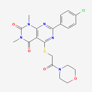 7-(4-chlorophenyl)-1,3-dimethyl-5-((2-morpholino-2-oxoethyl)thio)pyrimido[4,5-d]pyrimidine-2,4(1H,3H)-dione