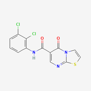 molecular formula C13H7Cl2N3O2S B2899189 N-(2,3-dichlorophenyl)-5-oxo-5H-thiazolo[3,2-a]pyrimidine-6-carboxamide CAS No. 851944-22-4