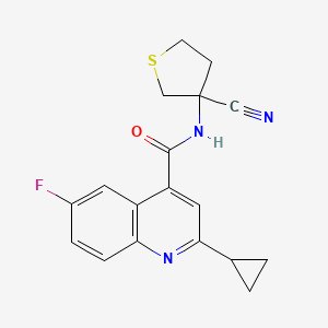 N-(3-cyanothiolan-3-yl)-2-cyclopropyl-6-fluoroquinoline-4-carboxamide