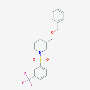 B2899195 3-((Benzyloxy)methyl)-1-((3-(trifluoromethyl)phenyl)sulfonyl)piperidine CAS No. 1251564-53-0