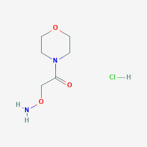 molecular formula C6H13ClN2O3 B2899199 2-(Aminooxy)-1-morpholino-1-ethanone hydrochloride CAS No. 312521-29-2