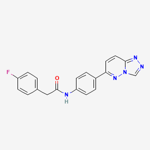 2-(4-fluorophenyl)-N-[4-([1,2,4]triazolo[4,3-b]pyridazin-6-yl)phenyl]acetamide