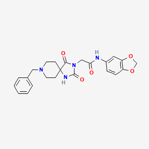 N-(1,3-benzodioxol-5-yl)-2-(8-benzyl-2,4-dioxo-1,3,8-triazaspiro[4.5]dec-3-yl)acetamide
