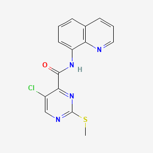 5-chloro-2-(methylthio)-N-(quinolin-8-yl)pyrimidine-4-carboxamide