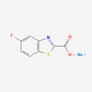 molecular formula C8H3FNNaO2S B2899216 Sodium 5-fluoro-1,3-benzothiazole-2-carboxylate CAS No. 1909328-01-3