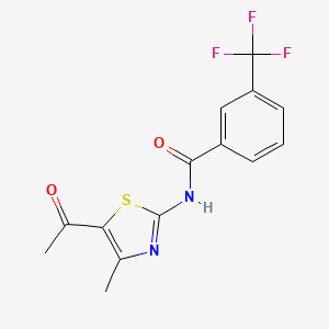 N-(5-acetyl-4-methylthiazol-2-yl)-3-(trifluoromethyl)benzamide