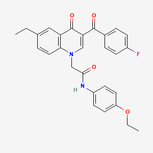N-(4-ethoxyphenyl)-2-(6-ethyl-3-(4-fluorobenzoyl)-4-oxoquinolin-1(4H)-yl)acetamide