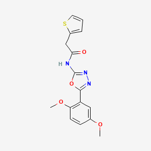 N-(5-(2,5-dimethoxyphenyl)-1,3,4-oxadiazol-2-yl)-2-(thiophen-2-yl)acetamide