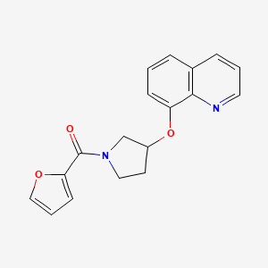 Furan-2-yl(3-(quinolin-8-yloxy)pyrrolidin-1-yl)methanone