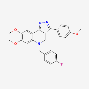 5-(4-fluorobenzyl)-3-(4-methoxyphenyl)-8,9-dihydro-5H-[1,4]dioxino[2,3-g]pyrazolo[4,3-c]quinoline