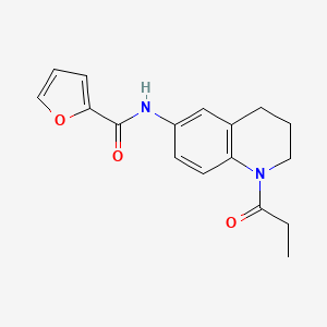 molecular formula C17H18N2O3 B2899236 N-(1-propanoyl-1,2,3,4-tetrahydroquinolin-6-yl)furan-2-carboxamide CAS No. 954000-04-5