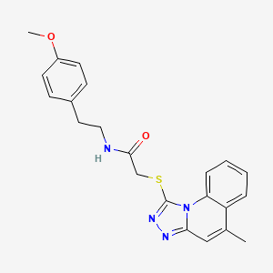 N-(4-methoxyphenethyl)-2-((5-methyl-[1,2,4]triazolo[4,3-a]quinolin-1-yl)thio)acetamide