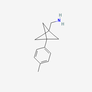 [3-(4-Methylphenyl)-1-bicyclo[1.1.1]pentanyl]methanamine