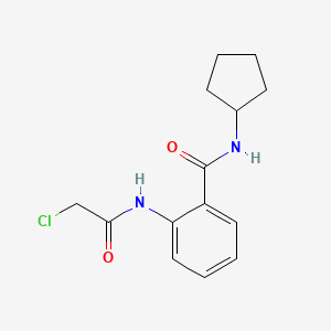 molecular formula C14H17ClN2O2 B2899263 2-(2-chloroacetamido)-N-cyclopentylbenzamide CAS No. 790272-22-9