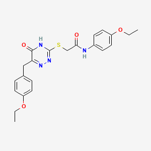2-{[6-(4-ethoxybenzyl)-5-hydroxy-1,2,4-triazin-3-yl]sulfanyl}-N-(4-ethoxyphenyl)acetamide