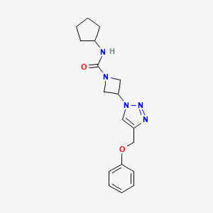 N-cyclopentyl-3-(4-(phenoxymethyl)-1H-1,2,3-triazol-1-yl)azetidine-1-carboxamide