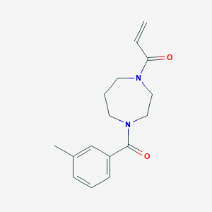molecular formula C16H20N2O2 B2899271 1-[4-(3-Methylbenzoyl)-1,4-diazepan-1-yl]prop-2-en-1-one CAS No. 2175508-04-8