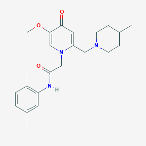 molecular formula C23H31N3O3 B2899281 N-(2,5-dimethylphenyl)-2-{5-methoxy-2-[(4-methylpiperidin-1-yl)methyl]-4-oxo-1,4-dihydropyridin-1-yl}acetamide CAS No. 921493-24-5