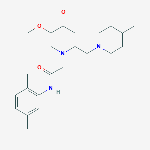 molecular formula C23H31N3O3 B2899281 N-(2,5-dimethylphenyl)-2-(5-methoxy-2-((4-methylpiperidin-1-yl)methyl)-4-oxopyridin-1(4H)-yl)acetamide CAS No. 921493-24-5