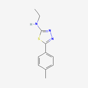 molecular formula C11H13N3S B2899298 N-Ethyl-5-(p-tolyl)-1,3,4-thiadiazol-2-amine CAS No. 488794-36-1