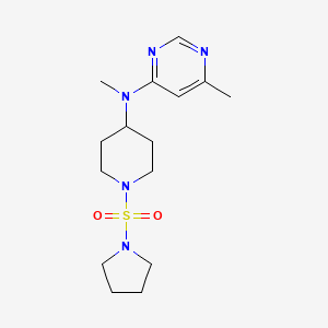 molecular formula C15H25N5O2S B2899309 N,6-dimethyl-N-[1-(pyrrolidine-1-sulfonyl)piperidin-4-yl]pyrimidin-4-amine CAS No. 2201356-70-7