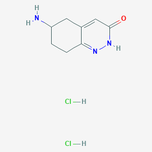 molecular formula C8H13Cl2N3O B2899328 6-Amino-5,6,7,8-tetrahydro-2H-cinnolin-3-one;dihydrochloride CAS No. 2309464-23-9