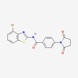 molecular formula C18H12BrN3O3S B2899329 N-(4-bromobenzo[d]thiazol-2-yl)-4-(2,5-dioxopyrrolidin-1-yl)benzamide CAS No. 892857-77-1