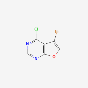 molecular formula C6H2BrClN2O B2899338 5-Bromo-4-chlorofuro[2,3-d]pyrimidine CAS No. 1256789-37-3