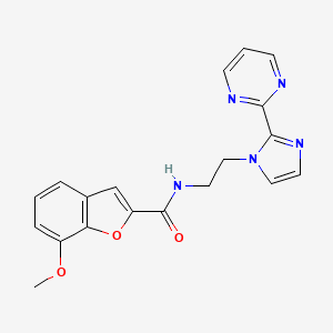 7-methoxy-N-(2-(2-(pyrimidin-2-yl)-1H-imidazol-1-yl)ethyl)benzofuran-2-carboxamide
