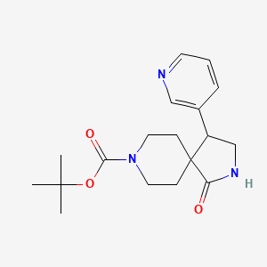molecular formula C18H25N3O3 B2899345 tert-Butyl 1-oxo-4-(pyridin-3-yl)-2,8-diazaspiro[4.5]decane-8-carboxylate CAS No. 876592-69-7