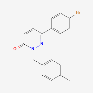 molecular formula C18H15BrN2O B2899349 6-(4-Bromophenyl)-2-[(4-methylphenyl)methyl]pyridazin-3-one CAS No. 941972-65-2