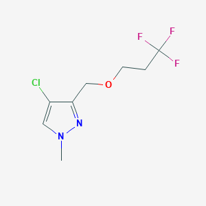 molecular formula C8H10ClF3N2O B2899351 4-chloro-1-methyl-3-[(3,3,3-trifluoropropoxy)methyl]-1H-pyrazole CAS No. 1856051-27-8