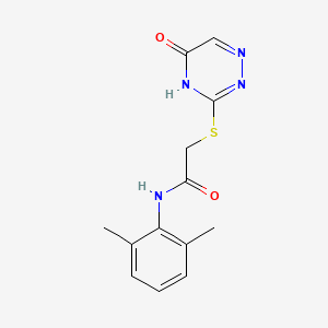 molecular formula C13H14N4O2S B2899357 N-(2,6-dimethylphenyl)-2-((5-oxo-4,5-dihydro-1,2,4-triazin-3-yl)thio)acetamide CAS No. 877433-01-7
