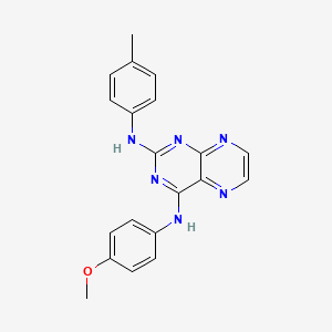 molecular formula C20H18N6O B2899360 (4-Methoxyphenyl){2-[(4-methylphenyl)amino]pteridin-4-yl}amine CAS No. 946243-19-2