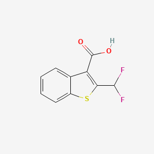 molecular formula C10H6F2O2S B2899389 2-(Difluoromethyl)-1-benzothiophene-3-carboxylic acid CAS No. 2248366-60-9
