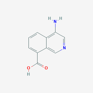 molecular formula C10H8N2O2 B2899391 4-Aminoisoquinoline-8-carboxylic acid CAS No. 1822679-54-8