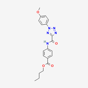 molecular formula C20H21N5O4 B2899398 butyl 4-(2-(4-methoxyphenyl)-2H-tetrazole-5-carboxamido)benzoate CAS No. 1396787-06-6