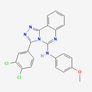 molecular formula C22H15Cl2N5O B2899403 3-(3,4-dichlorophenyl)-N-(4-methoxyphenyl)-[1,2,4]triazolo[4,3-c]quinazolin-5-amine CAS No. 338977-97-2