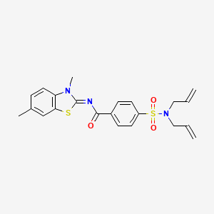 molecular formula C22H23N3O3S2 B2899406 (E)-4-(N,N-diallylsulfamoyl)-N-(3,6-dimethylbenzo[d]thiazol-2(3H)-ylidene)benzamide CAS No. 477295-25-3