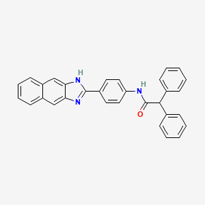 molecular formula C31H23N3O B2899414 N-(4-{1H-naphtho[2,3-d]imidazol-2-yl}phenyl)-2,2-diphenylacetamide CAS No. 337502-07-5