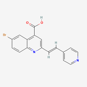 molecular formula C17H11BrN2O2 B2899416 6-Bromo-2-[2-(pyridin-4-yl)ethenyl]quinoline-4-carboxylic acid CAS No. 926204-88-8