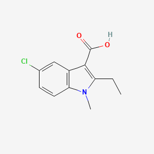 molecular formula C12H12ClNO2 B2899422 5-Chloro-2-ethyl-1-methyl-1H-indole-3-carboxylic acid CAS No. 1784796-04-8