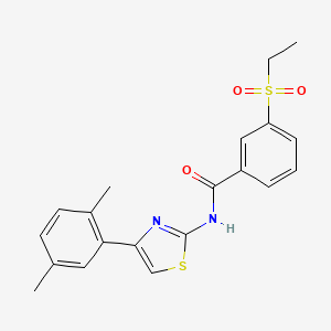 molecular formula C20H20N2O3S2 B2899441 N-(4-(2,5-dimethylphenyl)thiazol-2-yl)-3-(ethylsulfonyl)benzamide CAS No. 898423-19-3