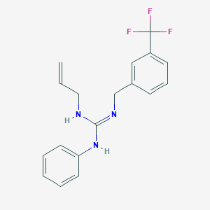 molecular formula C18H18F3N3 B2899442 N-allyl-N''-phenyl-N'-[3-(trifluoromethyl)benzyl]guanidine CAS No. 338400-56-9
