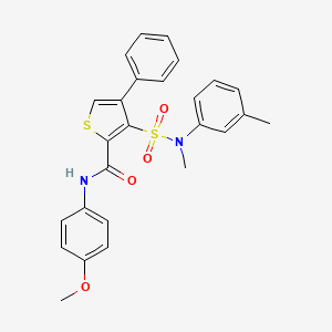 molecular formula C26H24N2O4S2 B2899466 N-(4-methoxyphenyl)-3-[methyl(3-methylphenyl)sulfamoyl]-4-phenylthiophene-2-carboxamide CAS No. 1114659-85-6