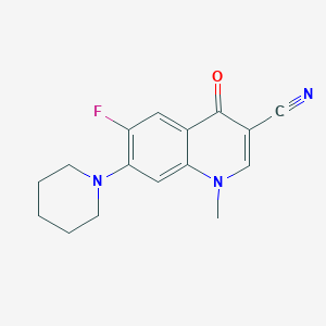 6-Fluoro-1-methyl-4-oxo-7-piperidin-1-ylquinoline-3-carbonitrile