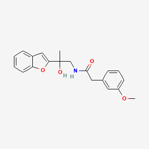 molecular formula C20H21NO4 B2899504 N-[2-(1-benzofuran-2-yl)-2-hydroxypropyl]-2-(3-methoxyphenyl)acetamide CAS No. 2034492-95-8