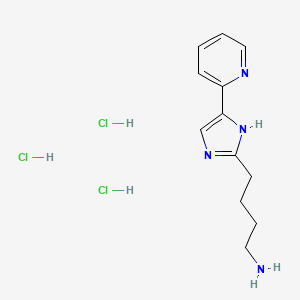 4-[5-(Pyridin-2-yl)-1H-imidazol-2-yl]butan-1-amine trihydrochloride